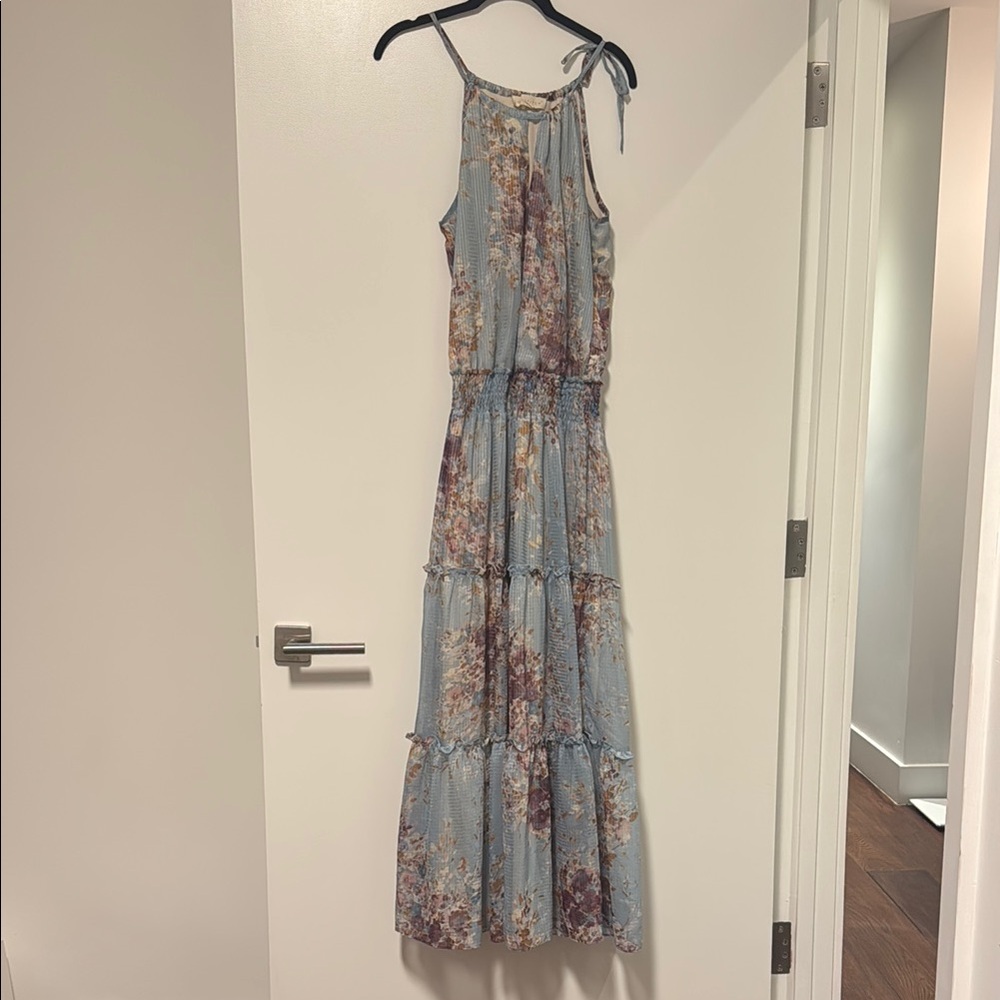 Floral Blue Maxi Dress